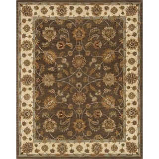 Hand-tufted Genus Brown/ Beige Wool Rug (8' x 11')
