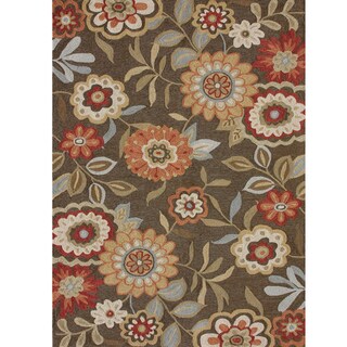 Hand-hooked Charlotte Brown Rug (3'6 x 5'6)