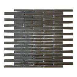 See Reviews Espresso Brown 0.5x4-inch Shiny Glass Tiles (Pack of 11)