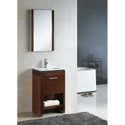 Cheap Modena Wenge and White Wood/ Ceramic Vanity