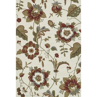 Hand-hooked Charlotte Ivory Rug (3'6 x 5'6)