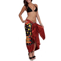 Red Butterfly Pattern Sarong (Indonesia)-Image