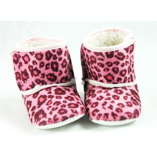 Pink Leopard Infant Girls' Crib Boots
