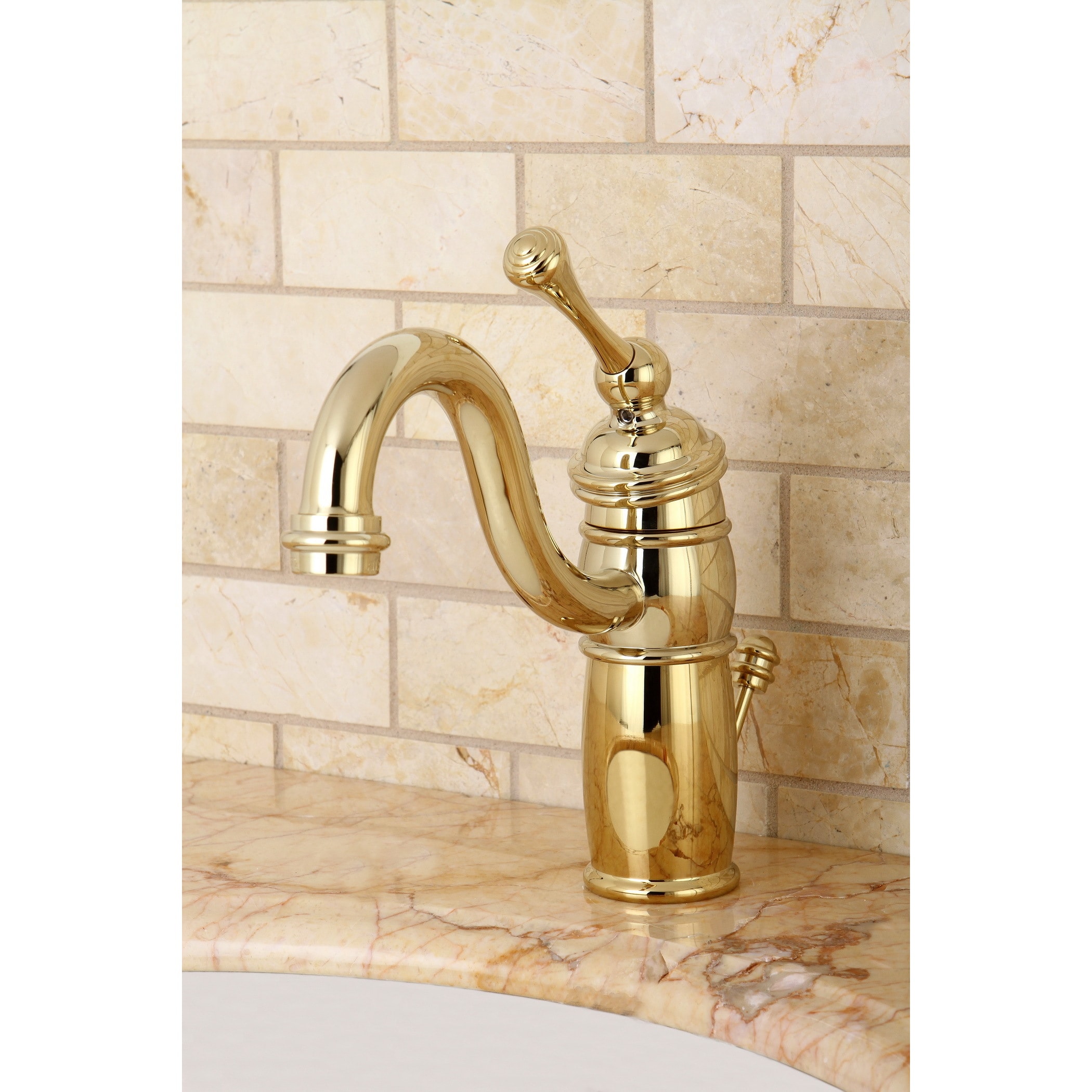 Victorian high spout chrome polished brass bathroom faucet