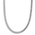 Stainless Steel Men's 24-inch Square Wheat Chain Necklace