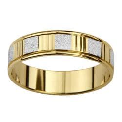 14k Two-tone Gold Women's Watch Band Easy Fit Wedding Band-Image