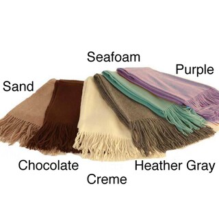 Cashmere Showroom Mongolian Cashmere-and-wool Waterwave Brush Signature Throw