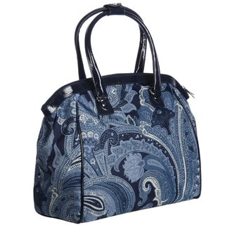 Jessica Simpson Blue Paisley Large Carry-On Tote