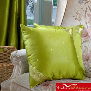 Great Prices Set of Two Sari Fabric Decorative Pillow Covers (India)
