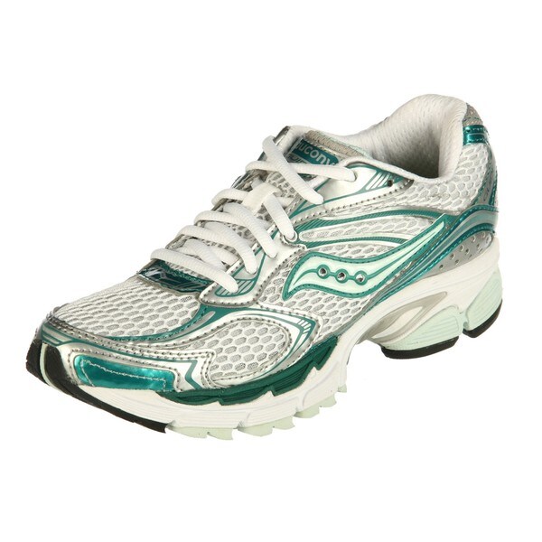 Saucony Women's ProGrid Jazz 13 Running Shoe,White/Silver/Blue