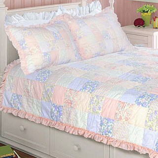Purple Rose Twin-size Quilt Set