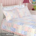 Purple Rose Full/ Queen-size 3-piece Quilt Set