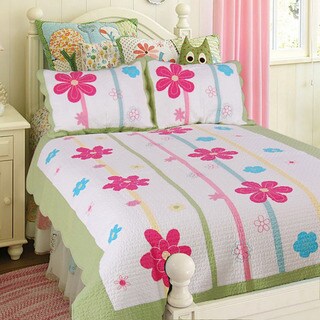 Spring Fling Flower Twin-size 2-piece Quilt Set