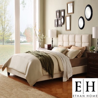 ETHAN HOME Sarajevo Queen-Sized Beige Upholstered Bed