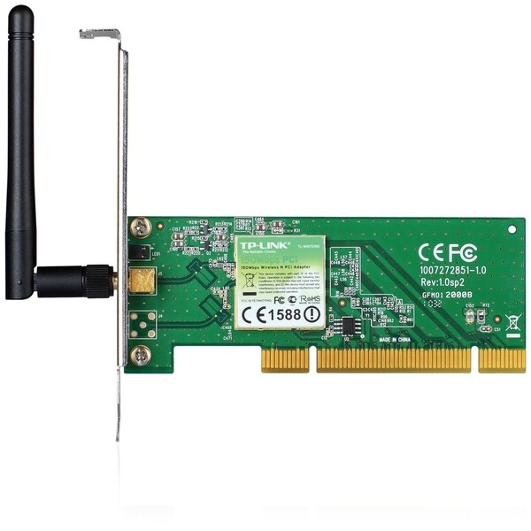 TP-LINK TL-WN751ND Wireless N150 PCI Adapter, 2.4GHz 150Mbps, Include