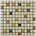 Somertile Tuscan Square 1-inch Sierra Ceramic Mosaic Tiles (Pack of 10)