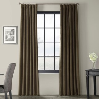 Signature Hunter Green Velvet 120-inch Blackout Curtain Panel