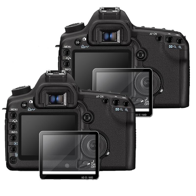 Glass LCD Screen Protector for Canon EOS 40D/ 50D/ 5D Mark II (Pack of 2)