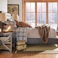 ETHAN HOME Sophie White Vinyl Tufted Full-size Bed