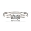 14k White Gold 1/10ct TDW Princess Diamond Ring