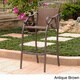 International Caravan Valencia Resin Wicker/ Steel Bar-height Bistro Chairs (Set of 2)