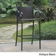 International Caravan Valencia Resin Wicker/ Steel Bar-height Bistro Chairs (Set of 2)