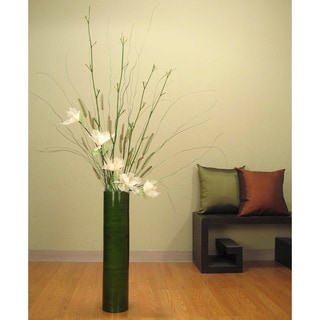 Great Prices Ivory Lilies with 25-inch Bamboo Floor Vase