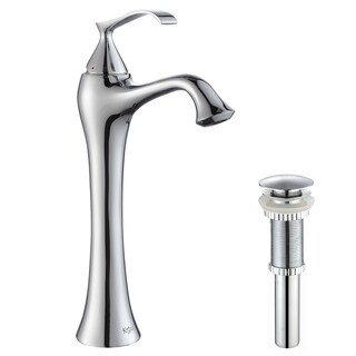Kraus Ventus Single Lever Vessel Faucet with Pop Up Drain