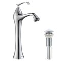 Kraus Ventus Single Lever Vessel Faucet with Pop Up Drain
