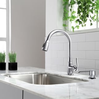 --->  Kraus Single Lever Pull Out Kitchen Faucet