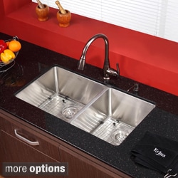 stainless steel kitchen sink and faucet combo