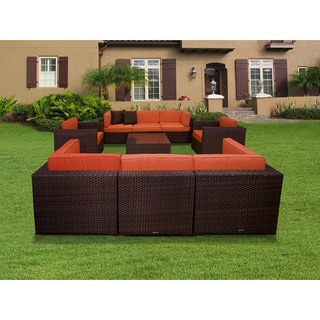 Messina Orange 9-piece Sectional Set