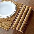 Set of 4 Cotton 'Earthly Nature' Placemats (Indonesia)