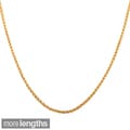 14k Rose Gold Round Wheat Chain (16-20 inch)