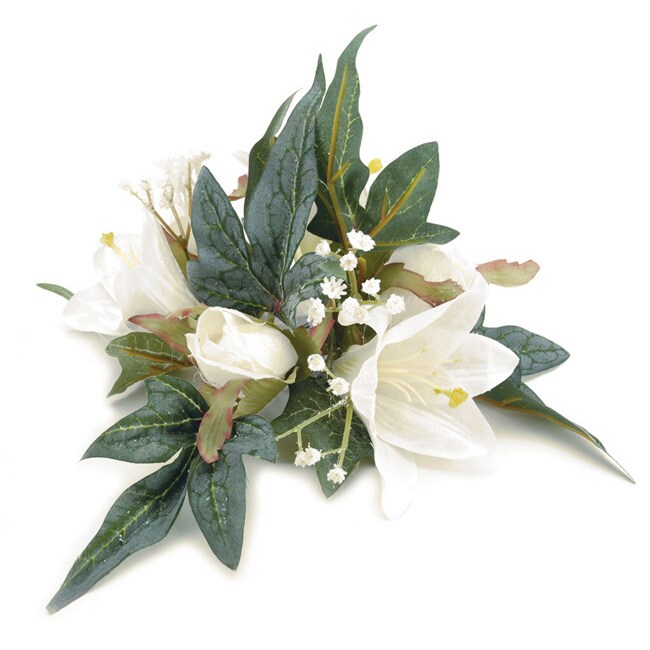 Lily & Rose Cream and White 1inch Taper Candle Ring Overstock