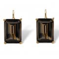 Angelina D'Andrea 14k Yellow Goldplated Smokey Quartz Earrings