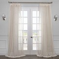 Linen Open Weave Cream 120-inch Sheer Curtain Panel