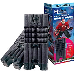 Mylec 32-inch Black Lightweight Polyethylene-covered Foam Goalie Pads-Image