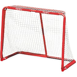 Mylec Pro Style Jr. Bright Red Heavy-gauge Steel Hockey Goal with Net-Image