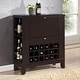 Baxton Studio Modesto Brown Modern Dry Bar and Wine Cabinet