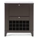 Baxton Studio Modesto Brown Modern Dry Bar and Wine Cabinet