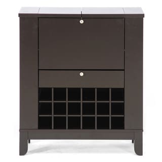 brown modern dry bar and wine cabinet overstock com liquor cabinet ...