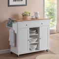 Meryland White Modern Kitchen Island Cart