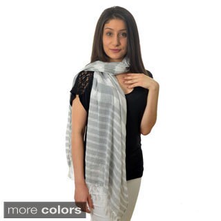 LA77 Mariner Striped Fringe Scarf-Image