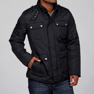 Steve Madden Men's Black Quilted Jacket - Overstockâ„¢ Shopping - Big ...