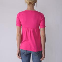 Illusion Junior's 1/2-sleeve Buttoned Babydoll Top