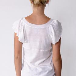It's Our Time Juniors Flutter Sleeve V-neck Top