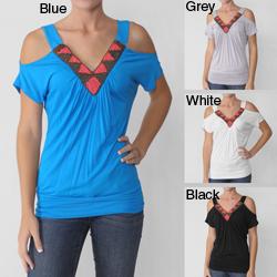 B Sharp Junior's Beaded Off-shoulder Top