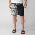 Island Joe Men's Black Divided Floral Print Swim Shorts