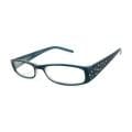 Urban Eyes Women's Crystal Blue Reading Glasses